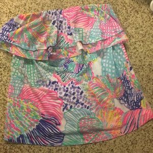 Strapless lily pulitzer top